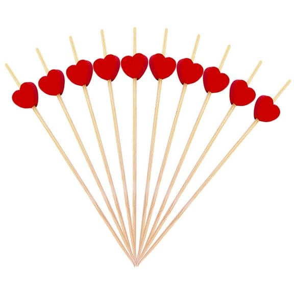 100 Pcs Fruit Stick Appetizers Fruit Picks Appetizer Pick Bread Starter Fruit Toothpicks Bamboo Food Picks