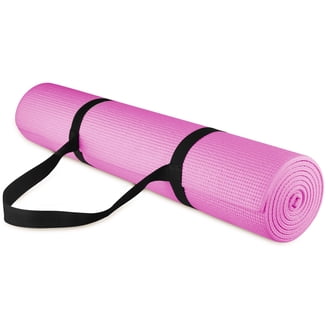 ProsourceFit Extra dikke yoga- en pilatesmat, 13 mm (13 mm) of 1 (25 mm), 71 lange trainingsmat met hoge dichtheid met comfortschuim en draagriem, blauw