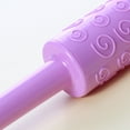 thumbnail image 3 of Kearding Corazón Flor Patrón Rodillo Galletas Galletas Fondant Rodillo Relieve Molde Rollo Poste Herramienta Pastel Glaseado Púrpura Type3 NO3, 3 of 6