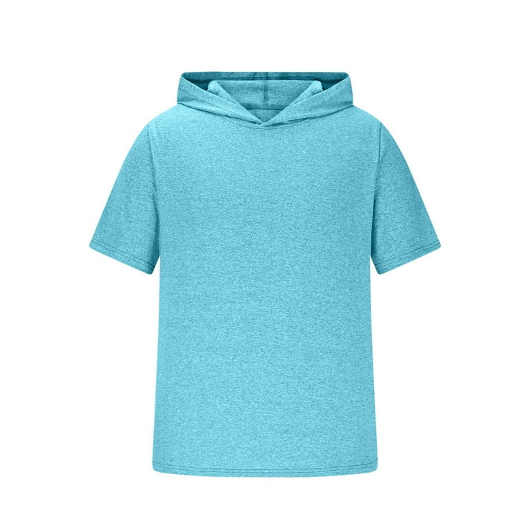 Men's UPF 50+ Short Sleeve Sun Hoodie – Quick-Dry Rash Guard for