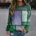 thumbnail image 1 of Pntutb Mujeres Moda Casual Geometría Impreso Suéter Manga Larga Cuello Redondo tops Pntutb Pntutb-1704, 1 of 6