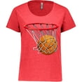 thumbnail image 3 of Inktastic Basketball Swish Women's Plus Size T-Shirt, 3 of 5