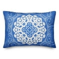 thumbnail image 2 of Creative Products Bright Blue and White Circle Mandala 14x20 Indoor / Outdoor Pillow, 2 of 3