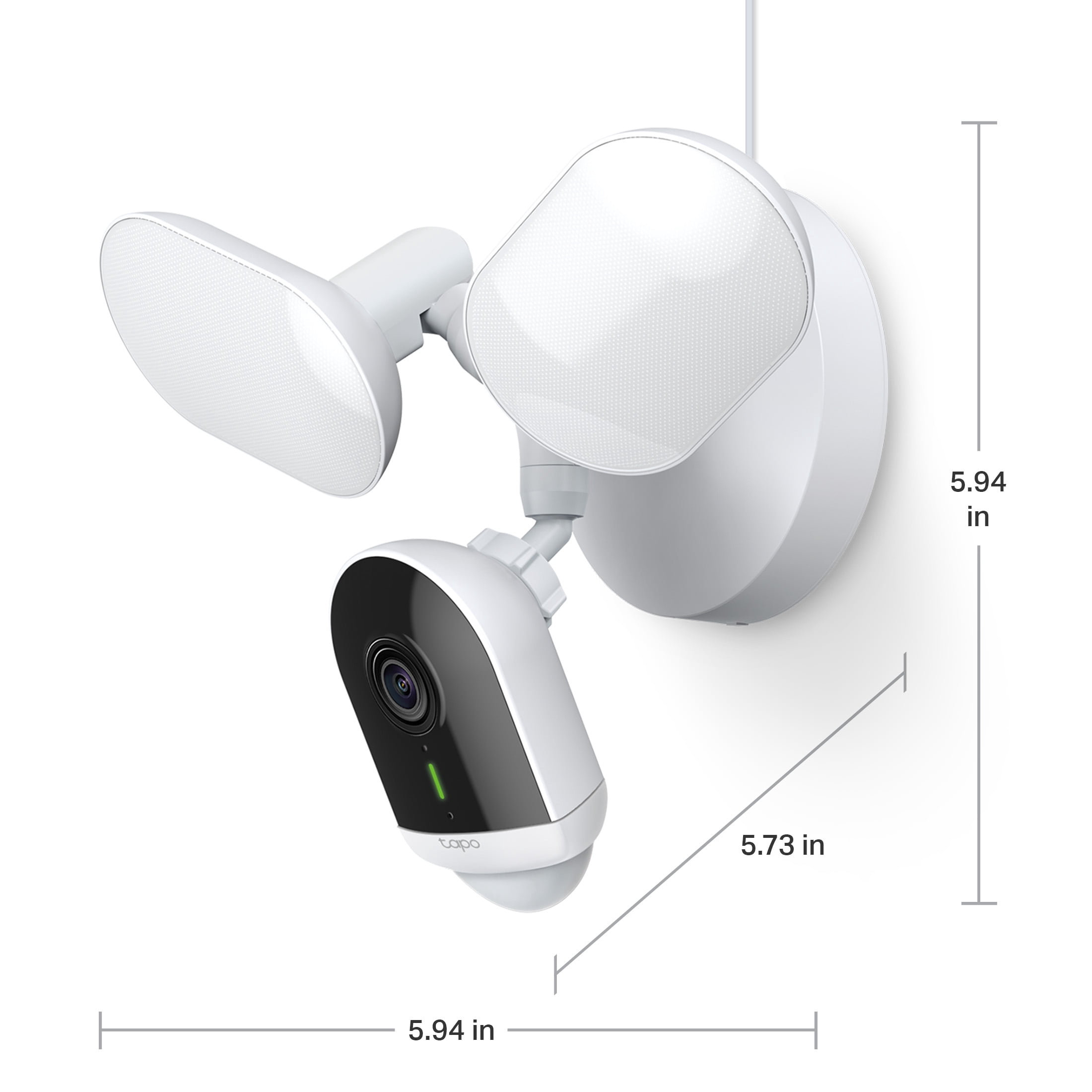 TP-Link Tapo Wired, Ultra-Bright Motion-Activated, Weatherproof Floodlight with 2K Camera, Two-Way Audio, Full-Color Night Vision, Smart AI Detection.  Easy App Setup. No-Subscription Required - TC53