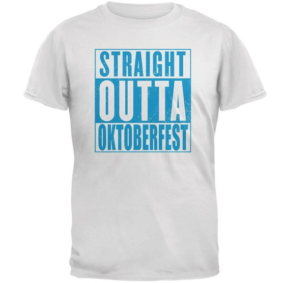 Straight Outta Oktoberfest Mens T Shirt White 4X-LG
