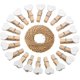 thumbnail image 1 of Clavijas de corazón, 100 unidades de mini pinzas de madera, clips de papel fotográfico blanco con 30 metros de yute Afortunado Sencillez, 1 of 4