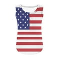 thumbnail image 4 of snilers Girls Tank Tops Scoop Neck Loose Fitted Sleeveless Shirt 4th of July Patriotics Tops Boys and Girls Summer Blouses Size 5-14 Years, 4 of 6