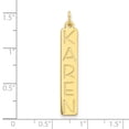 thumbnail image 2 of 10k Yellow Gold Large Garfield Font  Bar Charm 10XNA99Y, 2 of 2
