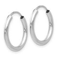 thumbnail image 5 of Auriga Fine Jewelry 14K White Gold Endless 2mm Hoop Earrings for Women (L-17.5mm, W-17.5mm), 5 of 5