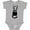 AC-Heather Grey, variant on Skeleton Cat Boys or Girls Baby Bodysuit
