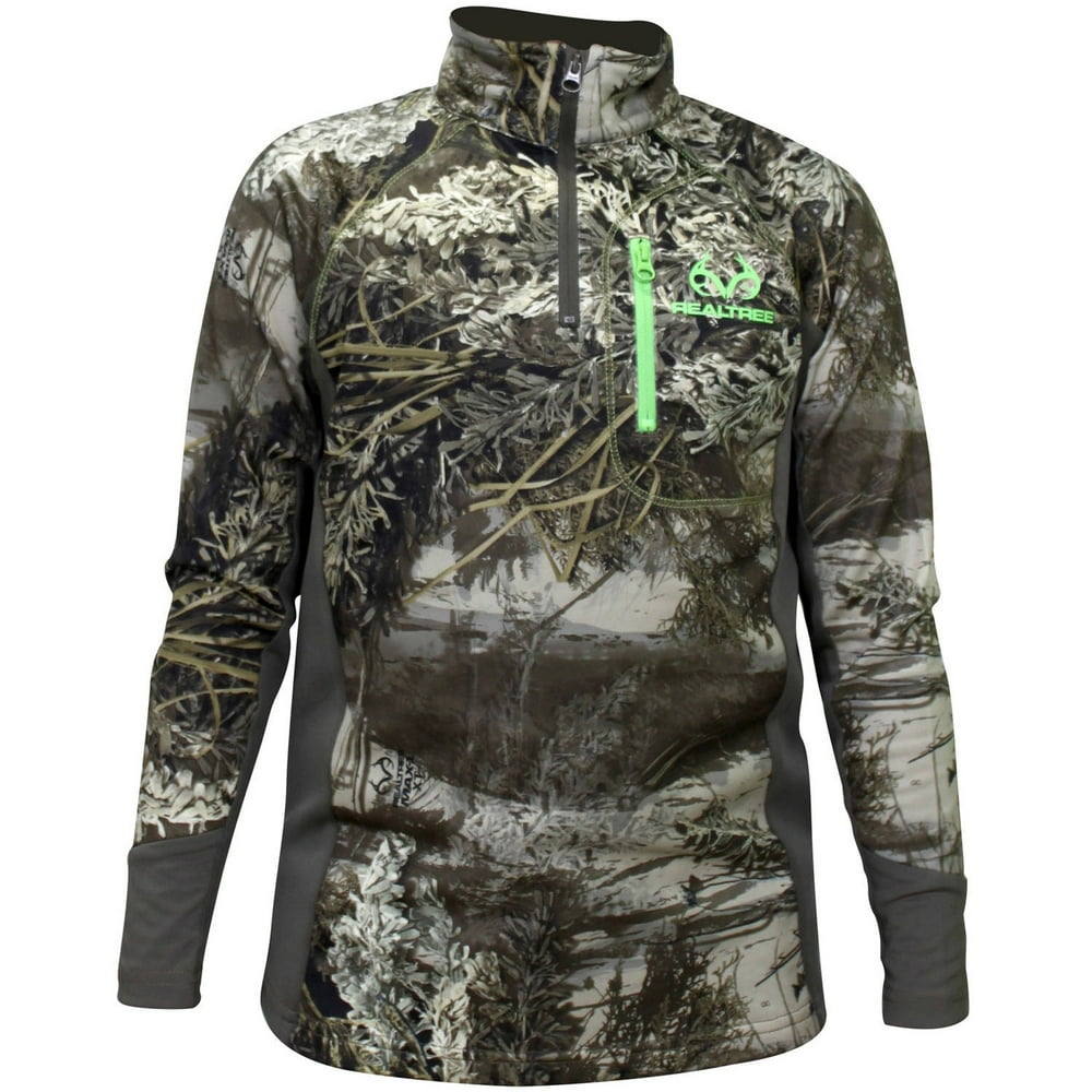 Realtree Youth Quarter-Zip - Realtree MAX-1 XT - Walmart.com - Walmart.com