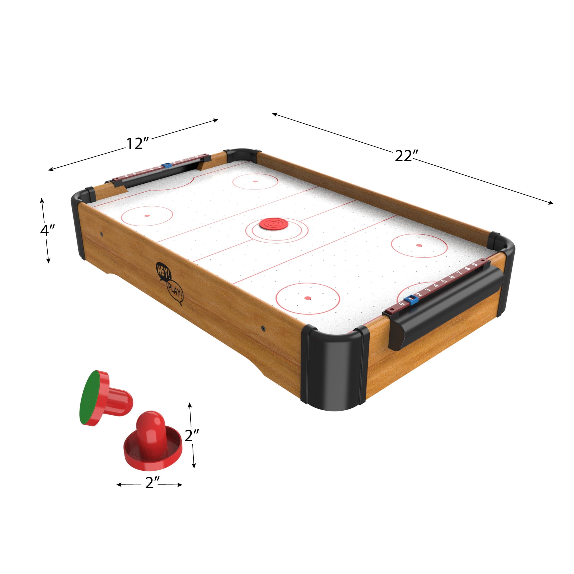 Mini Table Top Air Hockey Game Pushers Pucks Arcade Childrens Kids Toy Play Set 
