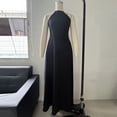 thumbnail image 6 of ClodeEU Women's Halter Neck A Line Floor Length Evening Gown with Pockets Black,Women's Plus L, 6 of 6