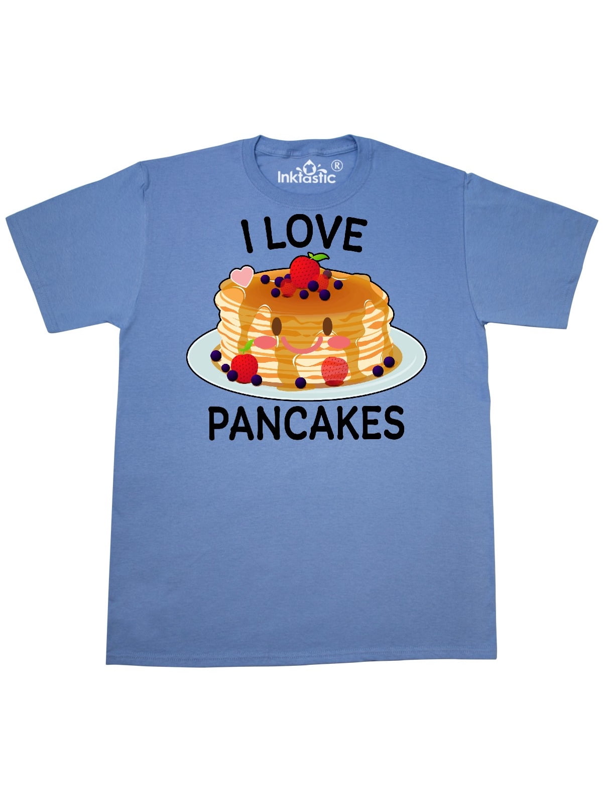 INKtastic I Love Pancakes with Cute Stack of Pancakes TShirt