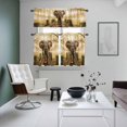 thumbnail image 5 of Elephants in Piers Kitchen Curtains Valances and Tiers Set of 3 Farmhouse Retro Funny Tier Curtains and Valance with Rod Pocket for Small Windows, 27.5"x36", 5 of 9
