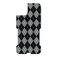 thumbnail image 3 of DistinctInk Custom SKIN / DECAL compatible with OtterBox Commuter for iPhone 11 (6.1" Screen) - Black Grey White Argyle, 3 of 5