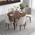 thumbnail image 2 of Prembroke Modern Solid Wood Walnut Kitchen Table and Chairs for 4, 2 of 6