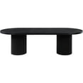 thumbnail image 3 of Pemberly Row Modern / Contemporary Black Oak Wood Dining Table, 3 of 7