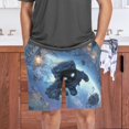 thumbnail image 7 of Men's Pajama Bottoms Athletic Shorts For Men Casual Cotton Astronaut Cat and His Robot Pet, 7 of 7
