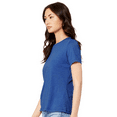 thumbnail image 3 of BELLA+CANVAS Women Heather CVC T-Shirt, Relaxed Fit, Short Sleeve Crew Neck, Heather True Royal, M, 3 of 5