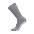 thumbnail image 3 of 6 Pairs of Non-Skid Diabetic Cotton Crew Socks with Non Binding Top (Gray, Sock Size 10-13, Fits US Men's Shoe Size 9-10.5), 3 of 7