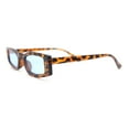 thumbnail image 3 of Womens Stylish Modish Narrow Rectangle Plastic Sunglasses Tortoise - Blue, 3 of 4