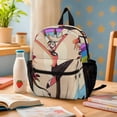 thumbnail image 6 of Animated Comedy Hazbin Hotel Backpack Daypack School Bag Lightweight Bookbag Shoulders Satchel Adjustable Rucksack Travel Bag 13in, 6 of 8