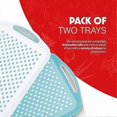 thumbnail image 5 of 2-Piece Tray Set - Non-slip Tray with Handle for Food Preparation, Tea, Breakfast in Bed - Plastic Tray for Stable Meals - Dishwasher Safe (Black/Blac, 5 of 5