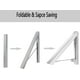 thumbnail image 5 of Paquete de 2 estantes de secado para ropa, colgador de ropa retráctil montado en la pared con varilla de 32 pulgadas, colgador plegable para secadora de ropa, color plateado, 5 of 5