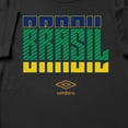 thumbnail image 2 of Umbro Men's Brasil Stacked Soccer T Shirt (Black, S-XXXL), 2 of 4