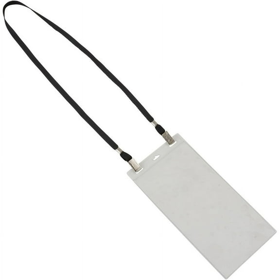 Advantus Event/Credential Badge Holder - 0.1" x 4" x 8" - 5 / Pack - Clear, Black | Bundle of 2 Packs