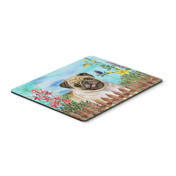 Fawn Pug Spring Mouse Pad Hot Pad or Trivet