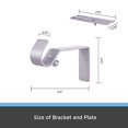 thumbnail image 2 of Kenney Manufacturing 273006 Supports de Rideau 0,62 Po, Nickel Brossé, 2 of 8