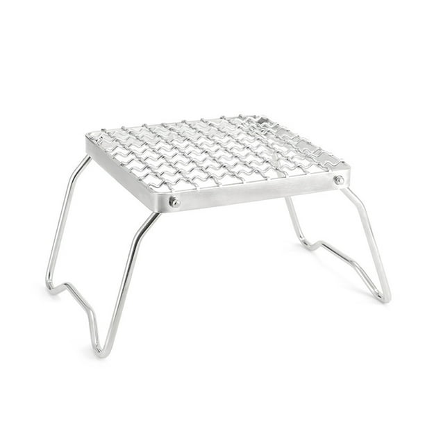 Upgrade Folding Leg Campfire Grill Grate,Stainless Steel,Heavy Duty