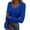 Blue-M, variant on Elegant Deeply V Neckline Long Sleeve Blouse Breathable Polyester Tailored Fit Office Wear Variety Of Color Option