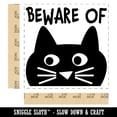 thumbnail image 2 of Beware of Cat Funny Doodle Self-Inking Rubber Stamp Ink Stamper - Blue Ink - Large 1-1/2 Inch, 2 of 7