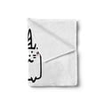 thumbnail image 2 of Unicorn Cat Soft Flannel Fleece Throw Blanket, Humorous Words I am a Caticorn with Hand Drawn Fictional with Horn, Cozy Plush for Indoor and Outdoor Use, 60" x 80", Black White, by Ambesonne, 2 of 5