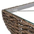 thumbnail image 6 of JONATHAN Y Suraya 14" Coastal Bohemian Handwoven Water Hyacinth Sculptural Twisted End Table with Glass Top and Storage Shelf, Brown, TBL2506B, 6 of 6
