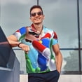 thumbnail image 3 of Lsque Mario Pattern Golf Shirts for Men Dry Fit Print Moisture Wicking Performance Short Sleeve Polo Shirt-3X-Large, 3 of 7