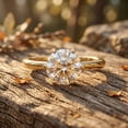 thumbnail image 4 of Rosec Jewels IGI Certified Lab Grown Diamond Solitaire Engagement Ring - 0.9 Carat - E-VS1 Quality Diamond Ring with Jewelry Box, 10K Yellow Gold, US 7.00, 4 of 7
