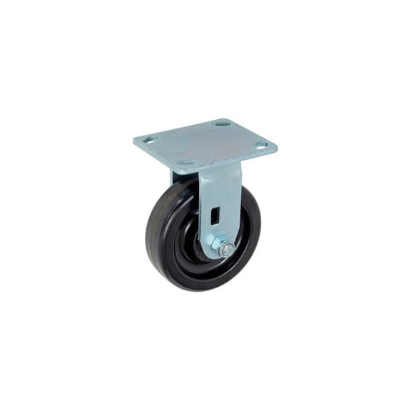 Global Industrial Heavy Duty Rigid Plate Caster 5"" Plastic Wheel 500 Lb. Capaci