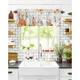 thumbnail image 6 of Valances for Windows Fall Thanksgiving White Pumpkin Bird Maple Leaves Rustic Wood Grain Rod Pocket Cafe Window Treatments Valance Curtains for Kitchen Bathroom Laundry Basement Windows 54"x18", 6 of 6