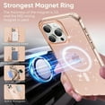 thumbnail image 2 of New Magnetic for iPhone 14 Pro Max Case, for Women Girls, [Compatible with MagSafe] Clear Glitter Cover Slim Transparent Shockproof Bling Transparent Phone Case for iPhone 14 Pro Max,5 Color, 2 of 7