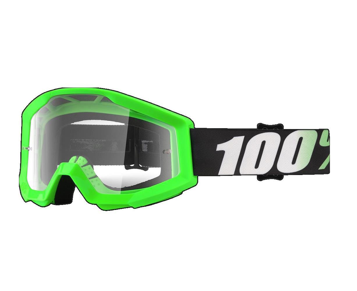 100% Strata MX Goggles Arkon Silver Mirror Lens (Green, OSFM) by 100%