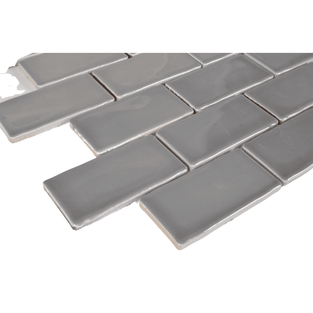 The Tile Life Metro Moon Glossy Porcelain Subway Mosaic Wall Tile, 12 x 12 in, 10-Piece