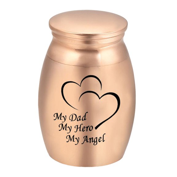 oshhnii Dog Cat Funeral Storage Container Pet Burial Retain Memories Metal Urn Rose Gold