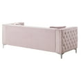 thumbnail image 2 of Maykoosh Renaissance Revival Sofa, Pink Velvet with Jeweled Button Tufting, Dimensions: 86" L x 34" W x 30" H, Item Weight 129 lbs, 2 of 3