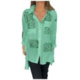 thumbnail image 1 of WEAIXIMIUNG Chemises pour Femmes Tendance Été Pack Haut Mode Manches Longues Chemise à Col Imprimé, 1 of 5