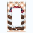 thumbnail image 5 of Metal Light Switch Plate Cover Elegant Chocolate Cake Dessert CAK007, 5 of 13