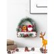 thumbnail image 2 of Coronas navideñas de pino para la puerta principal Decoración navideña interior para el hogar Flocada con decoraciones mixtas, corona de vegetación navideña con piñas, rojo Kuyhfg Bienvenido a Kuyhfg, 2 of 5